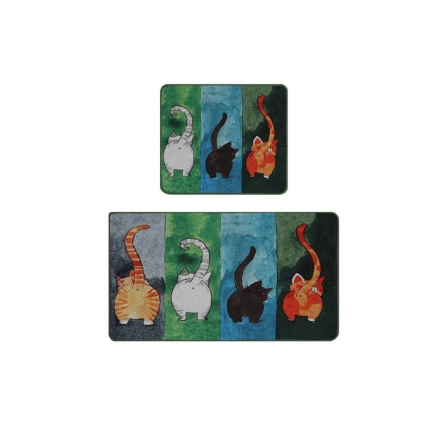 Kúpeľňové predložky v súprave 2 ks 60x100 cm Gatto Carino – Foutastic