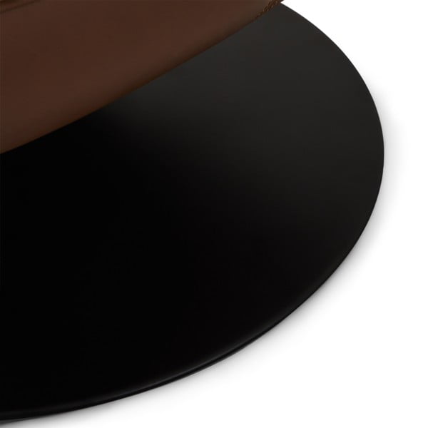 Tmavohnedá kožená podnožka Miami – Furnhouse-image-1