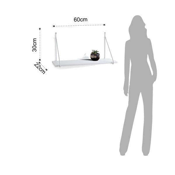 Biela nástenná polička Tomasucci Fast-image-3