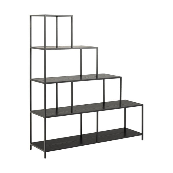 Čierna knižnica Actona Seaford, 135 x 150 cm-image-2