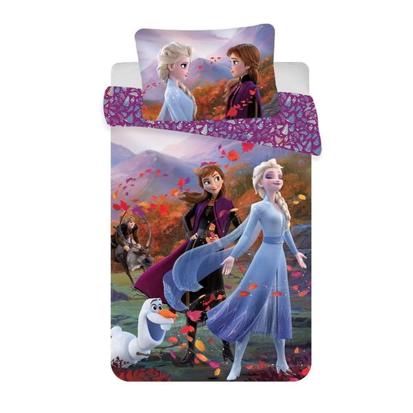 Bavlnené detské obliečky do postieľky 100x135 cm Frozen "Wind" – Jerry Fabrics