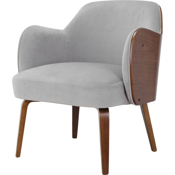 Sivé zamatové kreslo Haruko - Støraa-image-3