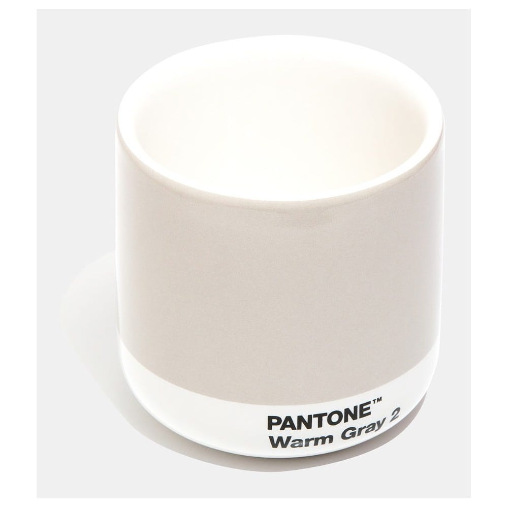 Svetlosivý keramický termohrnček Pantone Cortado, 175 ml