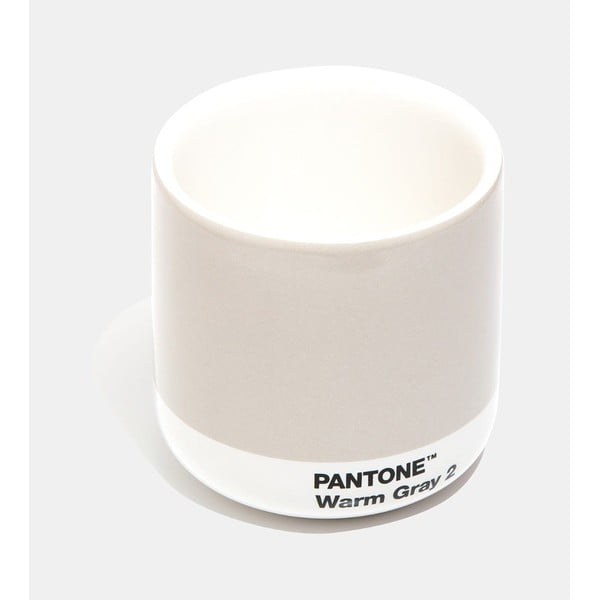 Svetlosivý keramický termohrnček Pantone Cortado, 175 ml