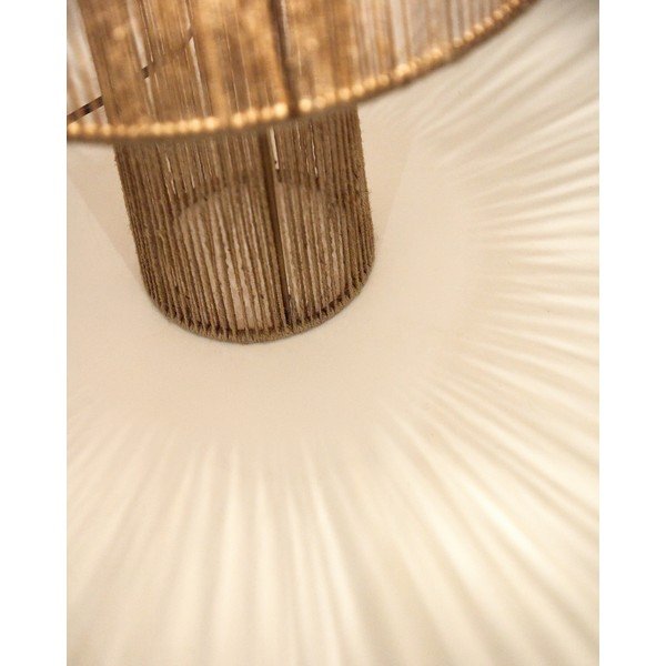 Stolová lampa v prírodnej farbe s tienidlom z juty (výška 54 cm) Pontos – Kave Home-image-2