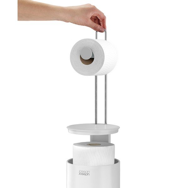 Biely plastový stojan na toaletný papier EasyStore – Joseph Joseph-image-4