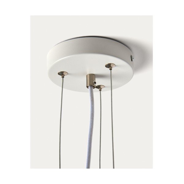 Biele závesné svietidlo so skleneným tienidlom ø 40 cm Ardali – Kave Home-image-4
