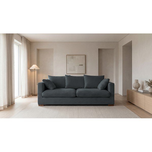 Sivá menčestrová pohovka 220 cm Comfy – Scandic-image-4