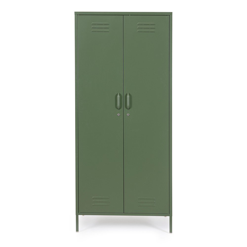 E-shop Tmavozelená kovová uzamykateľná skrinka 80x185x50 cm Cambridge – Yes Everyday