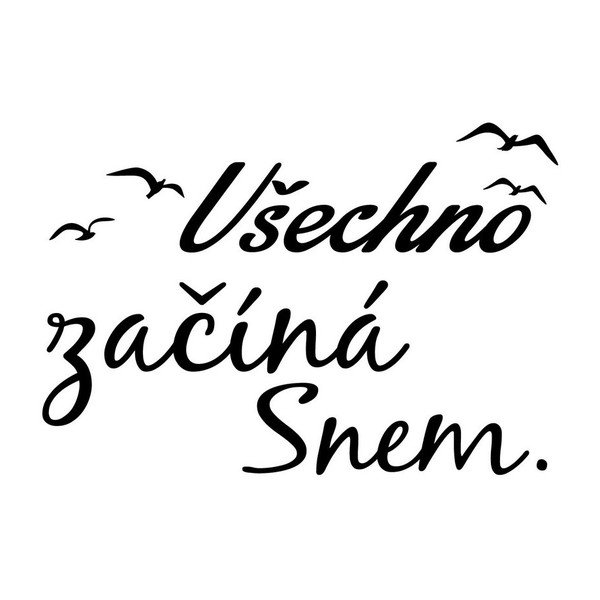 Samolepka na stenu s citátom Ambiance Všetko začína snom-image-2