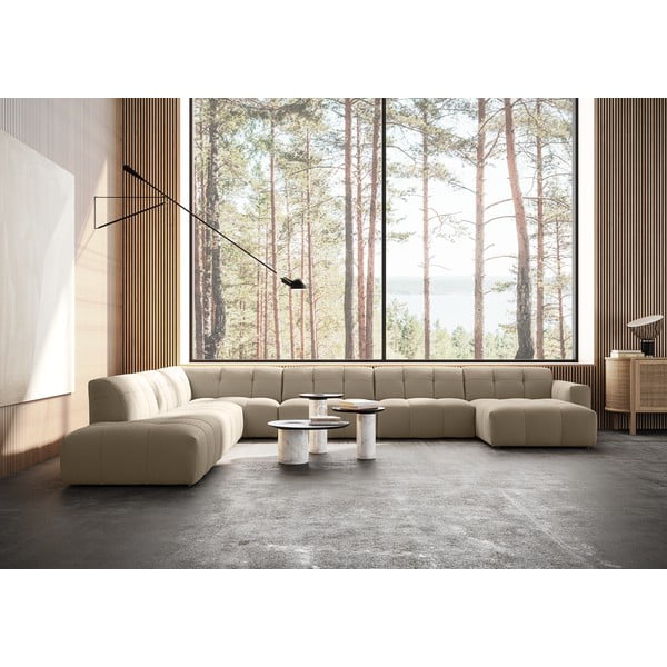 Béžová rohová pohovka (do tvaru "U") Chess – Furninova -image-1