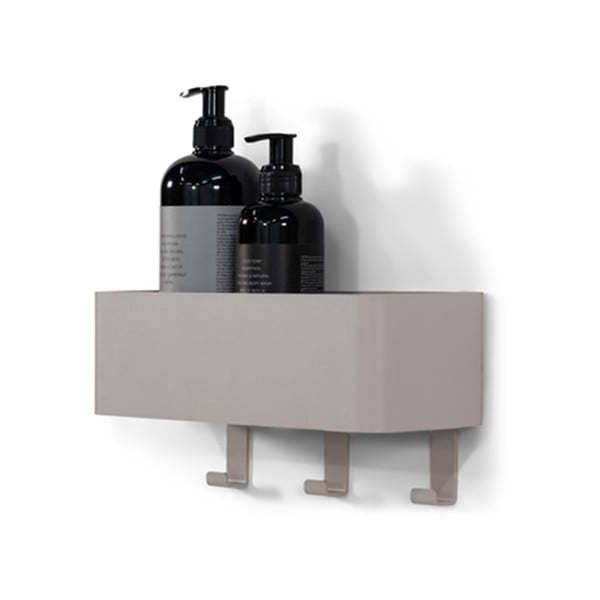 Taupe nástenná oceľová kúpeľňová polička Multi – Spinder Design-image-2