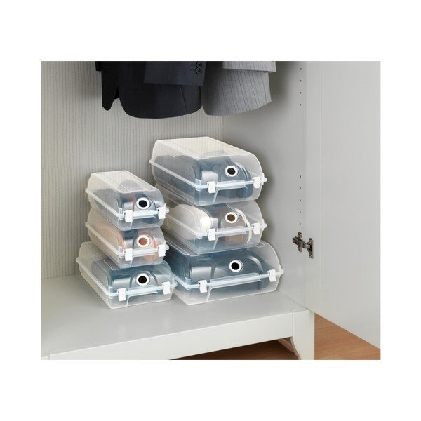 Transparentné úložný box na topánky Wenko Smart, šírka 19,5 cm-image-2
