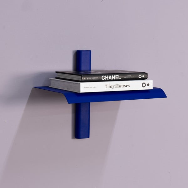 Modrá kovová polica 28 cm Hola – Spinder Design-image-1