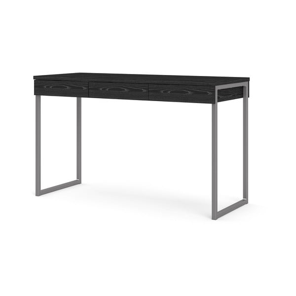 Čierny pracovný stôl Tvilum Function Plus, 126 x 52 cm-image-2