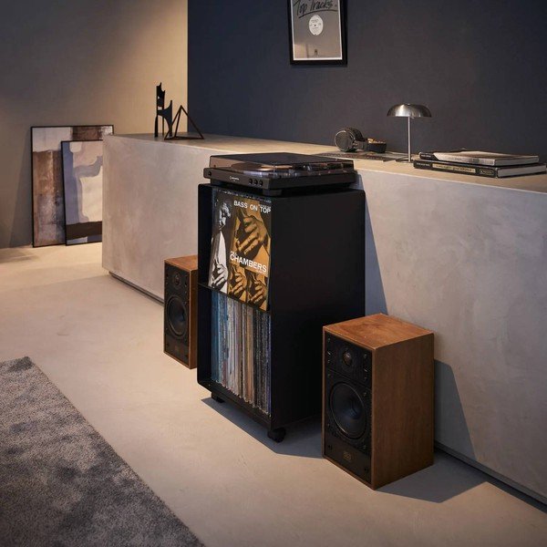 Čierny kovový pojazdný regál 40x73x38 cm Tower – YAMAZAKI-image-1