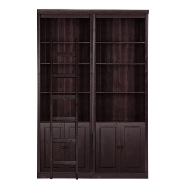 Hnedá knižnica z borovicového dreva 148x223 cm Anita – Støraa