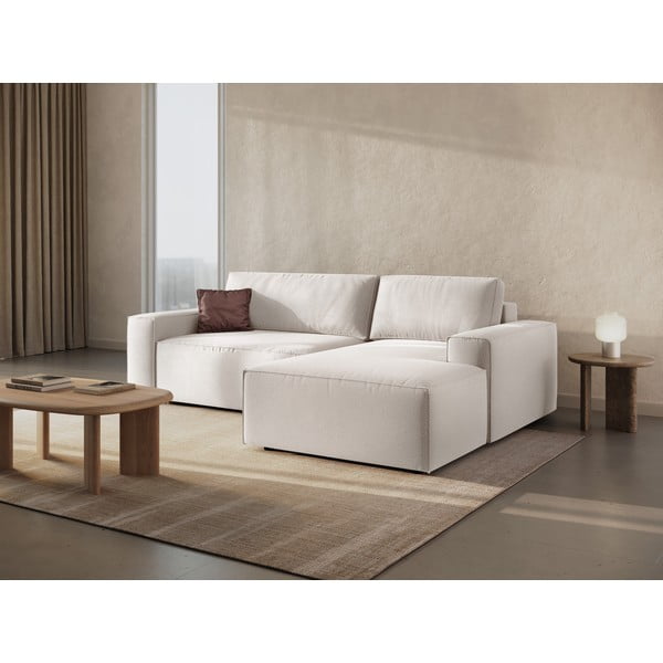 Béžová rozkladacia rohová pohovka (pravý roh) Jodie – Micadoni Home-image-1