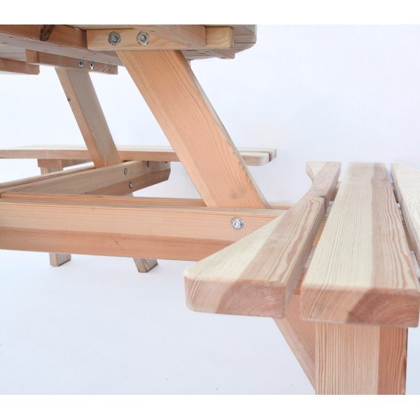 Záhradný jedálenský set z borovicového dreva pre 4 Piknik - Rojaplast-image-3