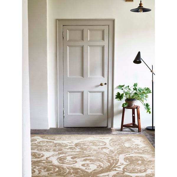 Béžový vlnený koberec 200x300 cm Damask – Agnella-image-1