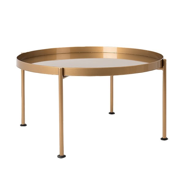 Konferenčný stolík v zlatej farbe Custom Form Hanna, ø 60 cm