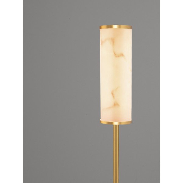 Biela/v mosadznej farbe LED stolová lampa v dekore mramoru (výška  49 cm) Nolia – Nova Luce-image-1