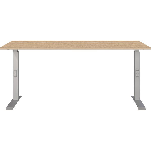 Polohovací pracovný stôl s doskou v dubovom dekore 80x160 cm Downey – Germania-image-1