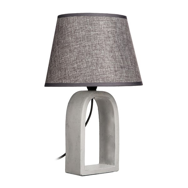 Sivá stolová lampa Ixia Fajardo, výška 36.5 cm

