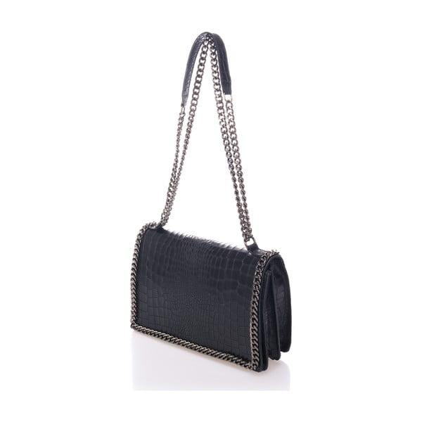 Čierna kožená kabelka Lisa Minardi Cosma-image-2