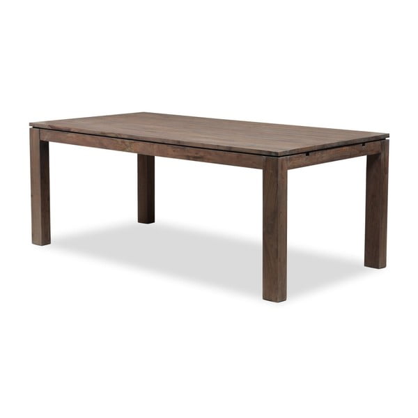 Rozkladací jedálenský stôl z masívneho sivo moreného akáciového dreva Zara