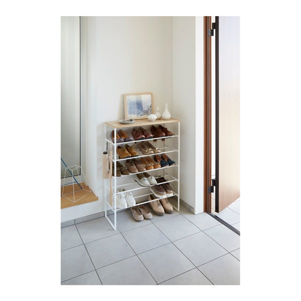 Biela kovová skrinka na topánky Tower – YAMAZAKI-image-2