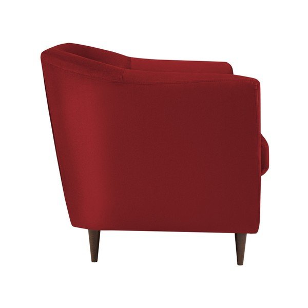 Červená zamatová pohovka Kooko Home Glam, 125 cm-image-3