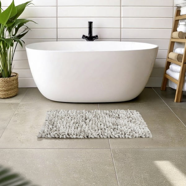 Sivobéžová textilná kúpeľňová predložka 60x90 cm Lerici – Wenko-image-1