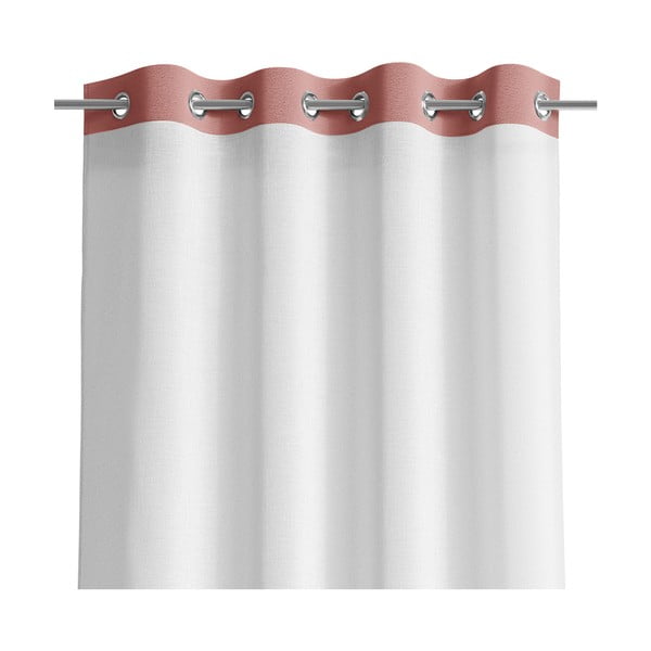 Bielo-hnedý záves AmeliaHome Irvelette Eyelets, 140 x 270 cm