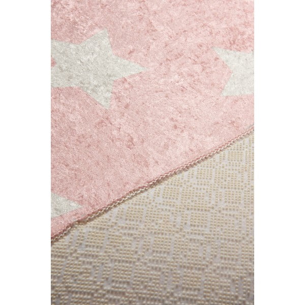 Ružový detský protišmykový koberec Chilam Stars, 100 x 160 cm-image-2