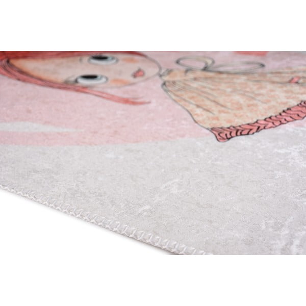 Svetloružový detský koberec 100x160 cm Lovely Girl – Vitaus-image-3