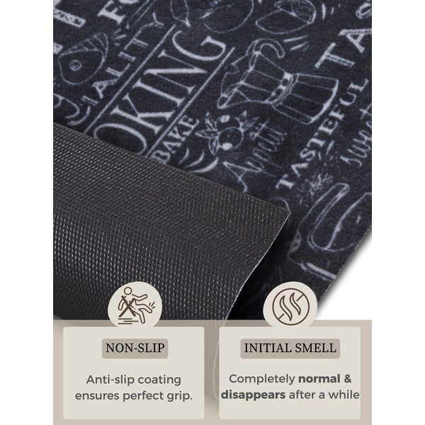 Čierny koberec behúň 50x150 cm Wild Kitchen Board – Hanse Home-image-4