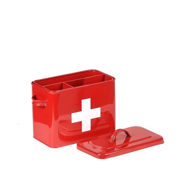 Červená plechová dóza LABEL51 Firt Aid-image-1