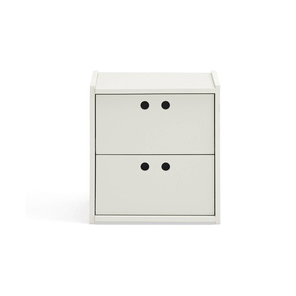 Krémovobiely nočný stolík Wally – Teulat