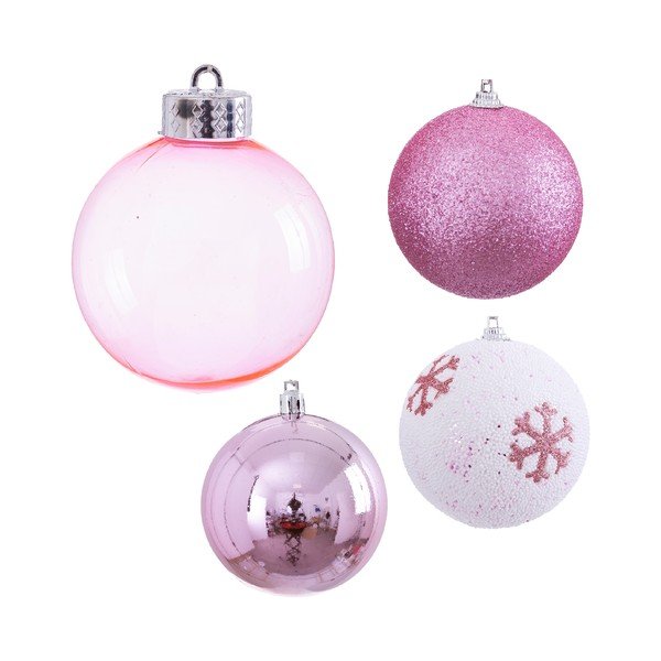 Súprava 16 vianočných ozdôb v ružovej farbe Unimasa Foam, ø 6 cm-image-1