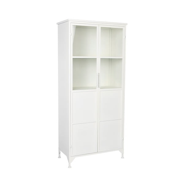 Biela kovová vitrína 35x150 cm Miya – White Label-image-2