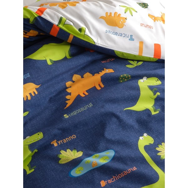 Modré detské obliečky na jednolôžko 140x200 cm Dinolar – Mijolnir-image-1