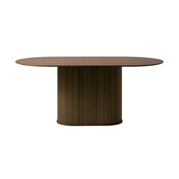 Hnedý jedálenský stôl s doskou v dubovom dekore 95x180 cm Nola – Unique Furniture