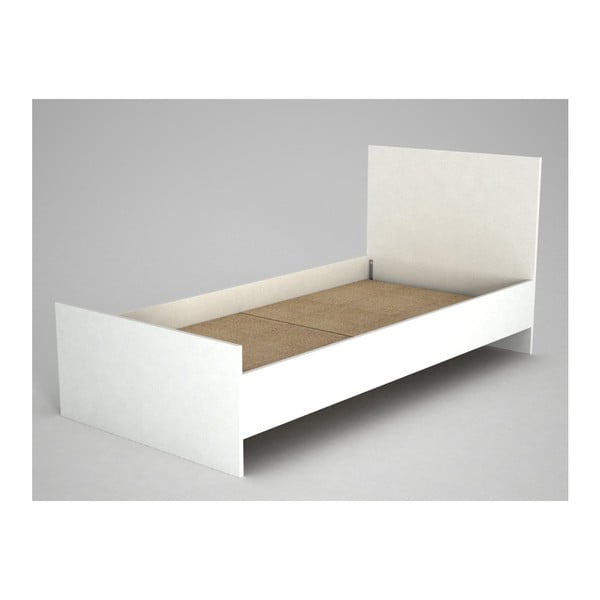Biela jednolôžková posteľ Ratto Ernest, 195 × 95 cm
