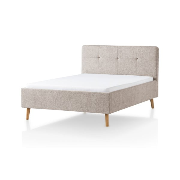 Sivohnedá čalúnená dvojlôžková posteľ 140x200 cm Smart – Meise Möbel