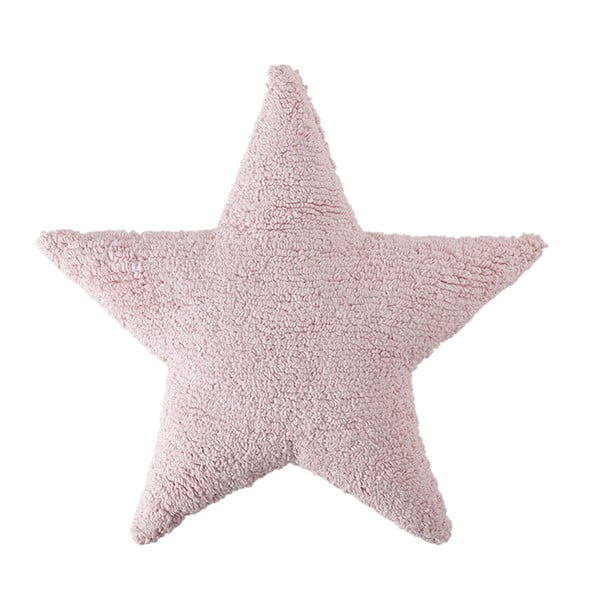 Ružový bavlnený ručne vyrobený vankúš Lorena Canals Star, 54 x 54 cm