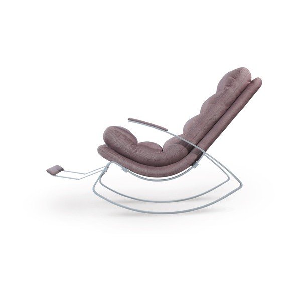 Sivohnedé látkové hojdacie kreslo Garageeight Rockport-image-2