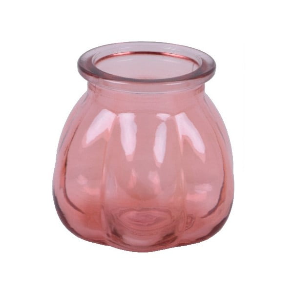 Ružová váza z recyklovaného skla Ego Dekor Tangerine, výška 11 cm