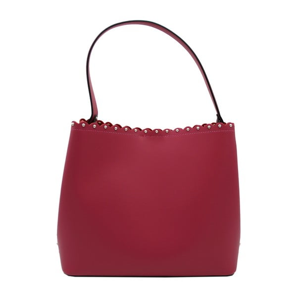 Tmavočervená kabelka z pravej kože Andrea Cardone Floren