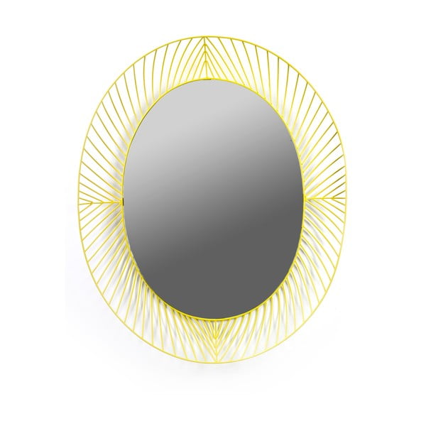 Žluté oválne zrkadlo Serax Iron